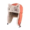 Orange Custom PlainPlaid Faux Fur Earflap Hats Wt2410-20