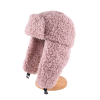 Pink Custom Plain Plush Earflap Trapper Hats Wt2410-15