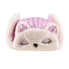 Plaid-Pink Custom PlainPlaid Faux Fur Earflap Hats Wt2410-20, folded