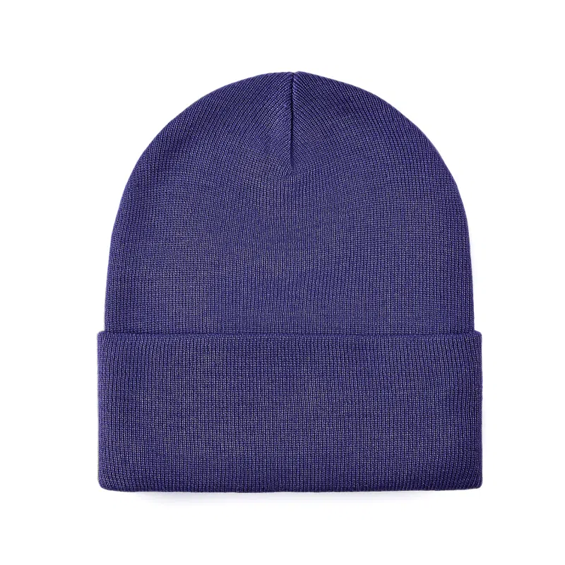 Bonnet à revers uni violet 100% en rPET RP-BN01