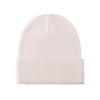 White 100% rPET Solid-Colored Cuffed Beanies RP-BN01