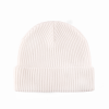 White 100% rPET Twisted Knit Cuffed Beanies RP-BN03