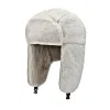 Chapeaux de trappeur à oreillettes en peluche unie blanc hiver Wt2410-10, image principale