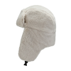 White Winter Plain Plush Earflap Trapper Hats Wt2410-10, side