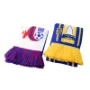 Winter-Jacquard-Fußballschals mit Quasten Wa24010-04, Kombi – gefaltet