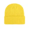 Yellow 100% rPET Eco Custom Plain Cuffed Beanies RP-BN06