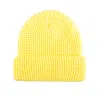 Yellow 100% rPET Eco Waffle Cuffed Beanies SFA-230829-02