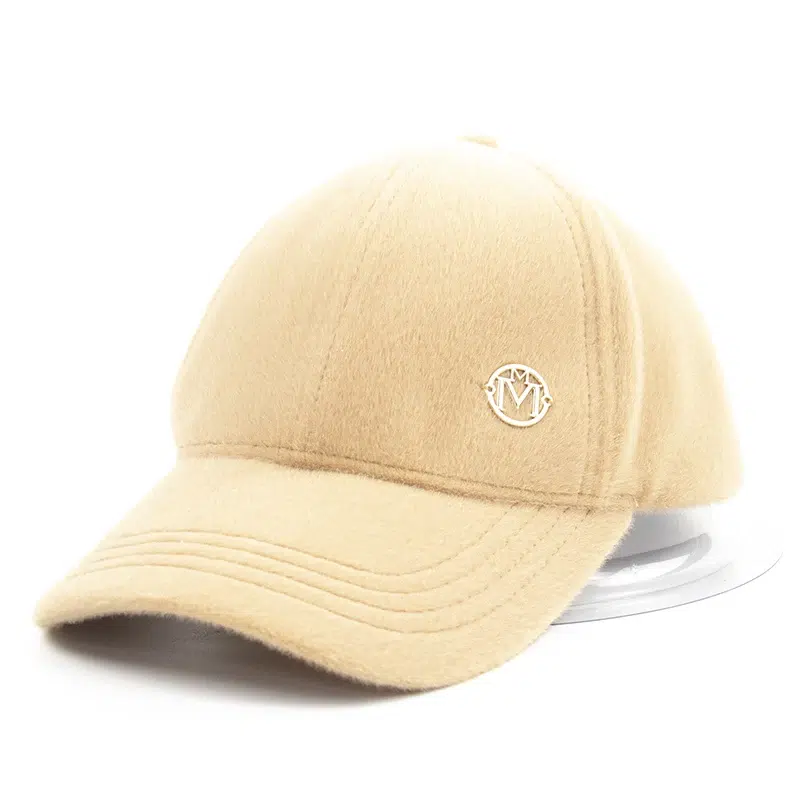Customized Fashion Solid Color 6 Panel Fleece Cotton Winter Baseball Cap