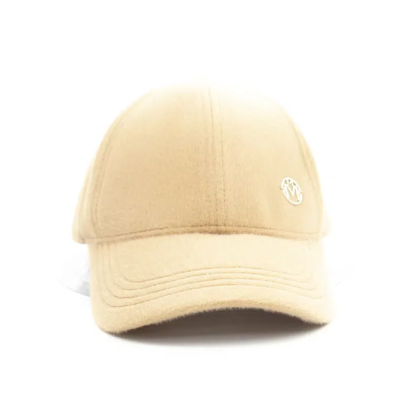 Customized Fashion Solid Color 6 Panel Fleece Cotton Winter Baseball Cap