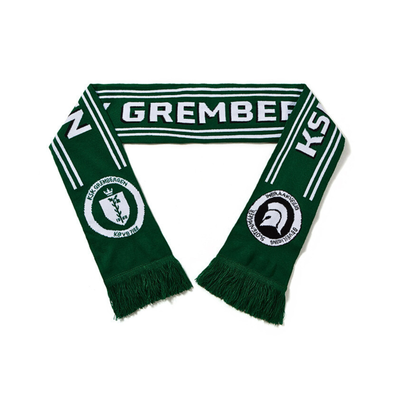 deep green Sports Jacquard Knit Tassel Bar Scarves Wa2410-03