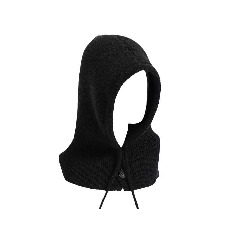 Personalized Acrylic Couple Solid Color Earmuff One-piece Collar Balaclava