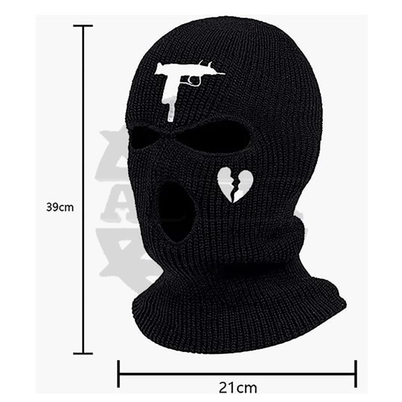 3 Hole Face Cover Polyester Windproof Motorcycle Riding Ski Mask