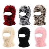 Wholesale Custom Knitted Full Face Mask Distressed Polyester Balaclava