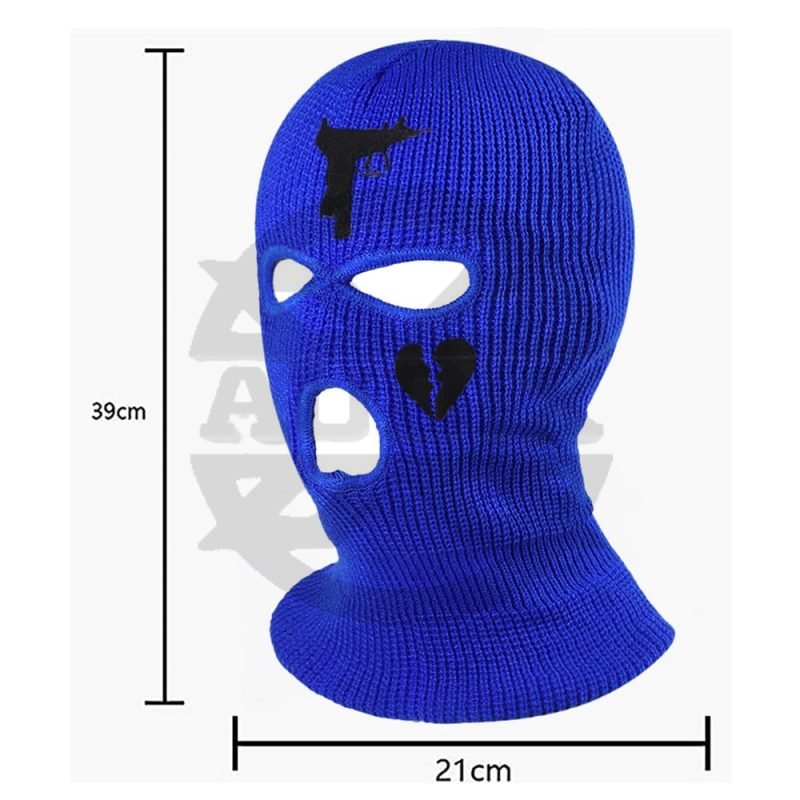 3 Hole Face Cover Polyester Windproof Motorcycle Riding Ski Mask