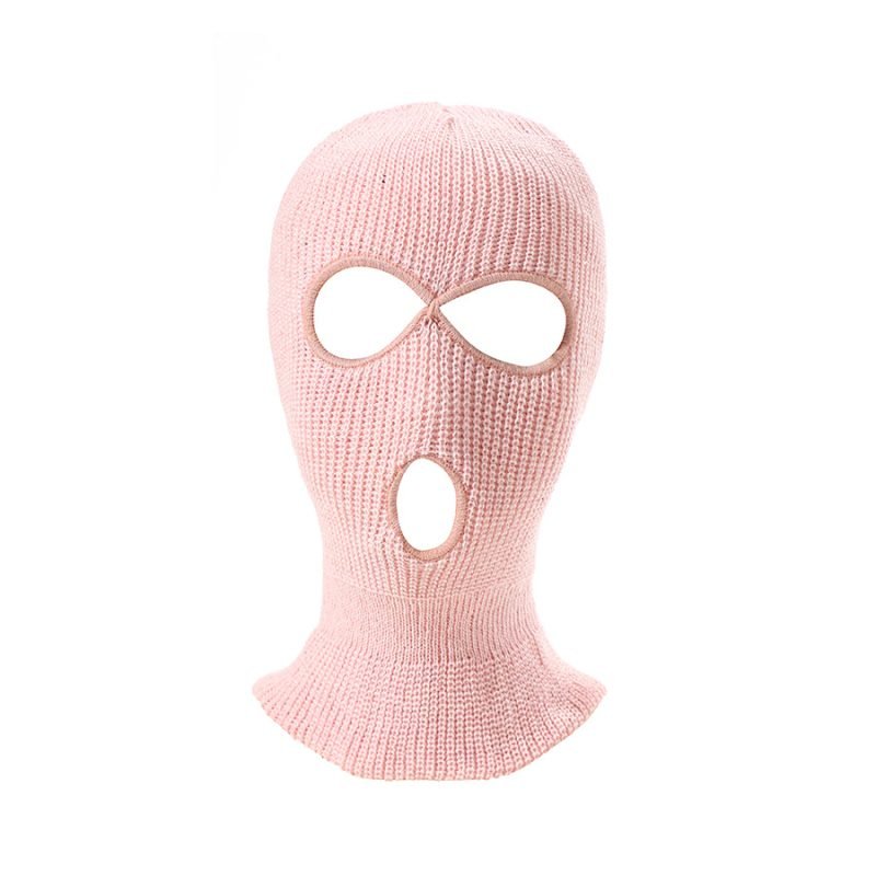 マスク4 Custom Logo Acrylic Knitted Embroidery 3 Hole Ski Mask