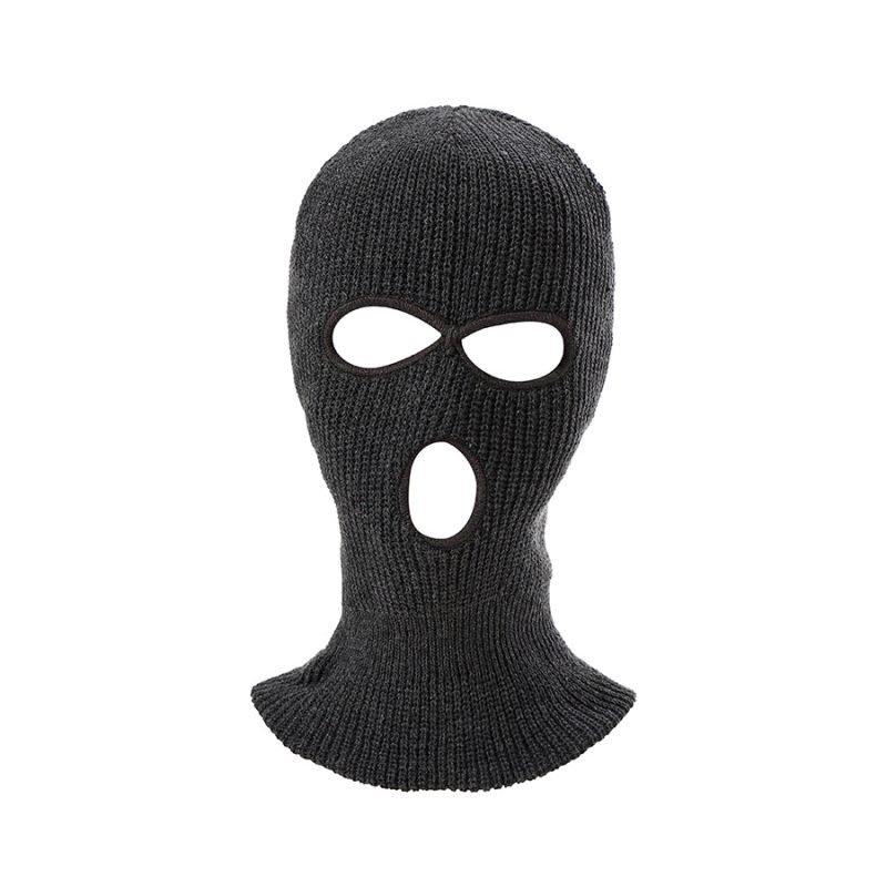 マスク5 Custom Logo Acrylic Knitted Embroidery 3 Hole Ski Mask