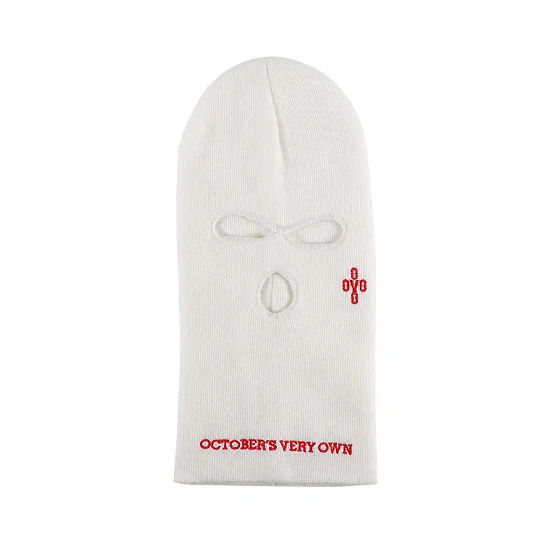 Custom Windproof 3 Hole Breathable Embroidery Knitted Ski Mask