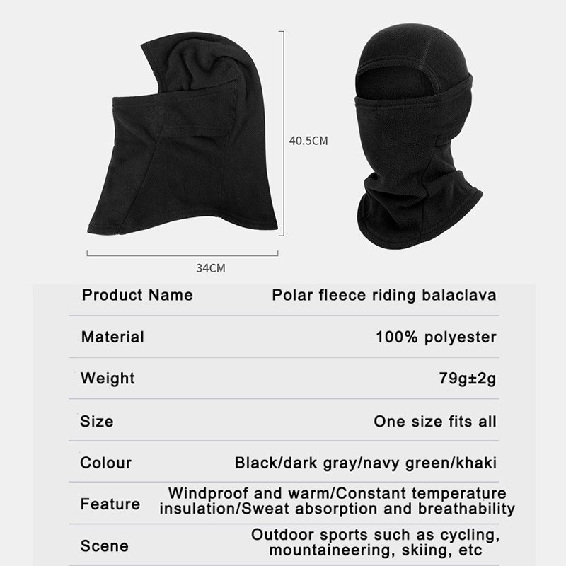 Men's Winter Polyester Motorcycle Full Face Balaclava