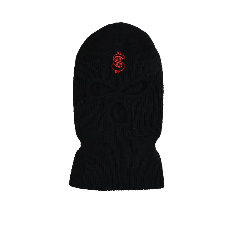 Custom Windproof 3 Hole Breathable Embroidery Knitted Ski Mask