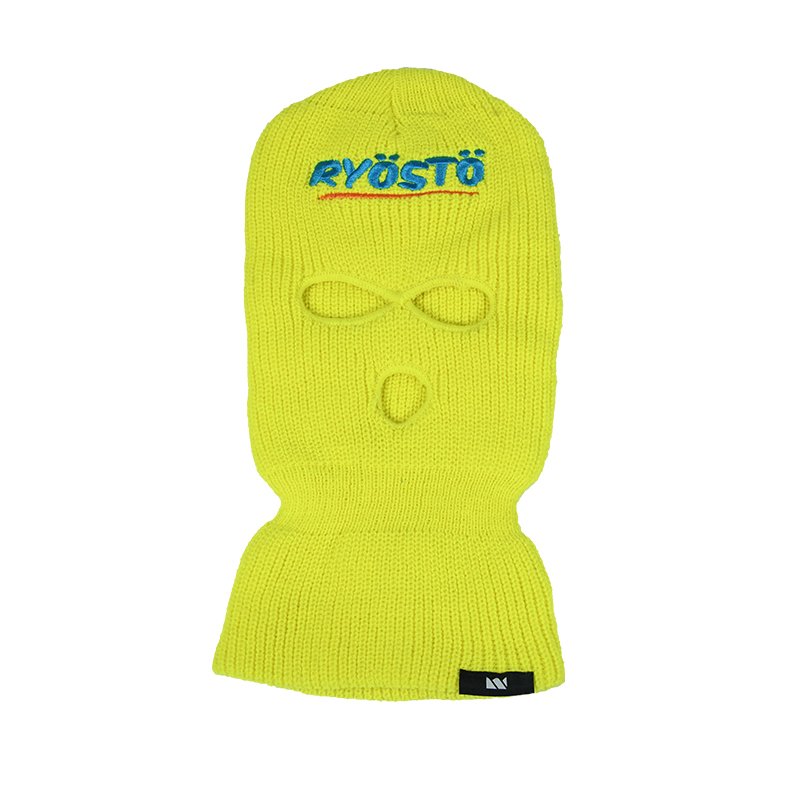 Custom Windproof 3 Hole Breathable Embroidery Knitted Ski Mask