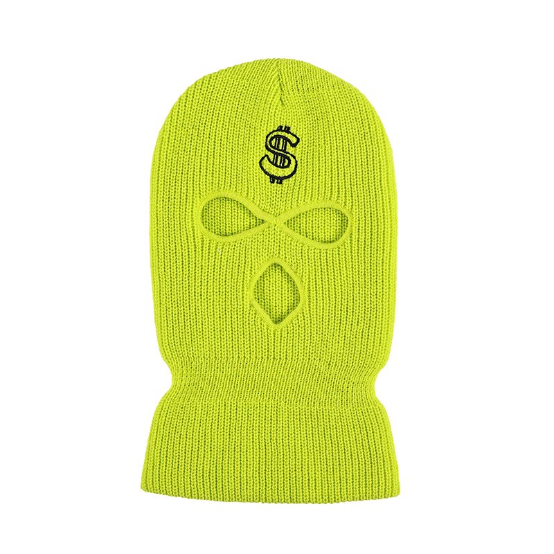 Custom Windproof 3 Hole Breathable Embroidery Knitted Ski Mask