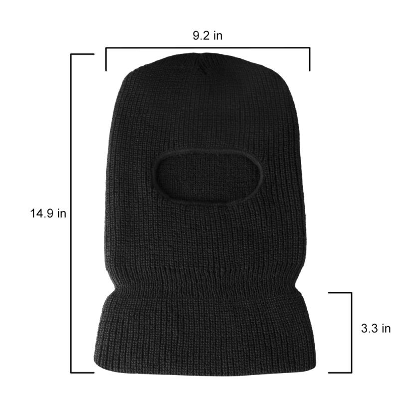 Designer Acrylic Knitted 1-Hole Balaclava with Thinsulate Lining
