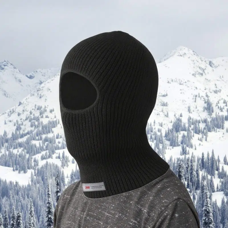 Cagoule en acrylique tricoté à 1 trou avec doublure Thinsulate