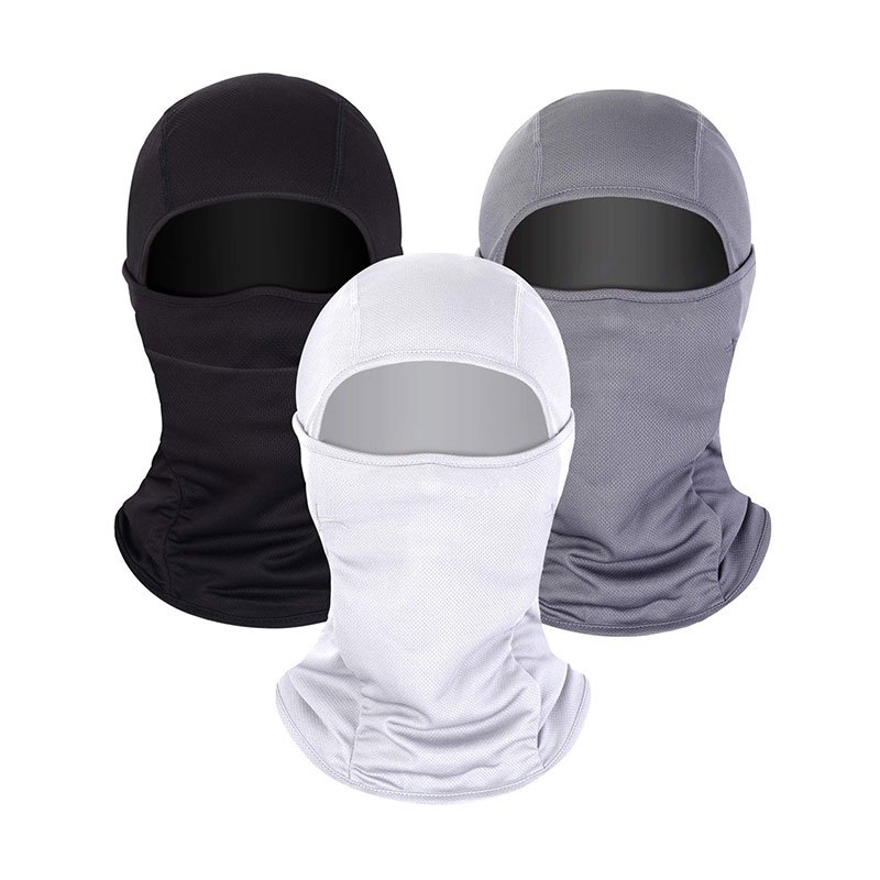 Polyester Dry Fit Full Face Black Outdoor Sports Balaclava