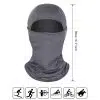 Passamontagna sportivo da esterno in poliestere Dry Fit a copertura totale, colore nero