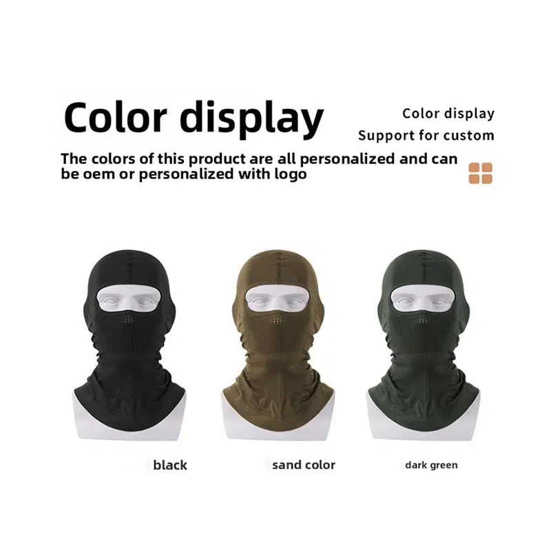 Maschera traspirante personalizzata in poliestere per casco da esterno 4 stagioni