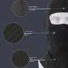 Maschera traspirante personalizzata in poliestere per casco da esterno 4 stagioni
