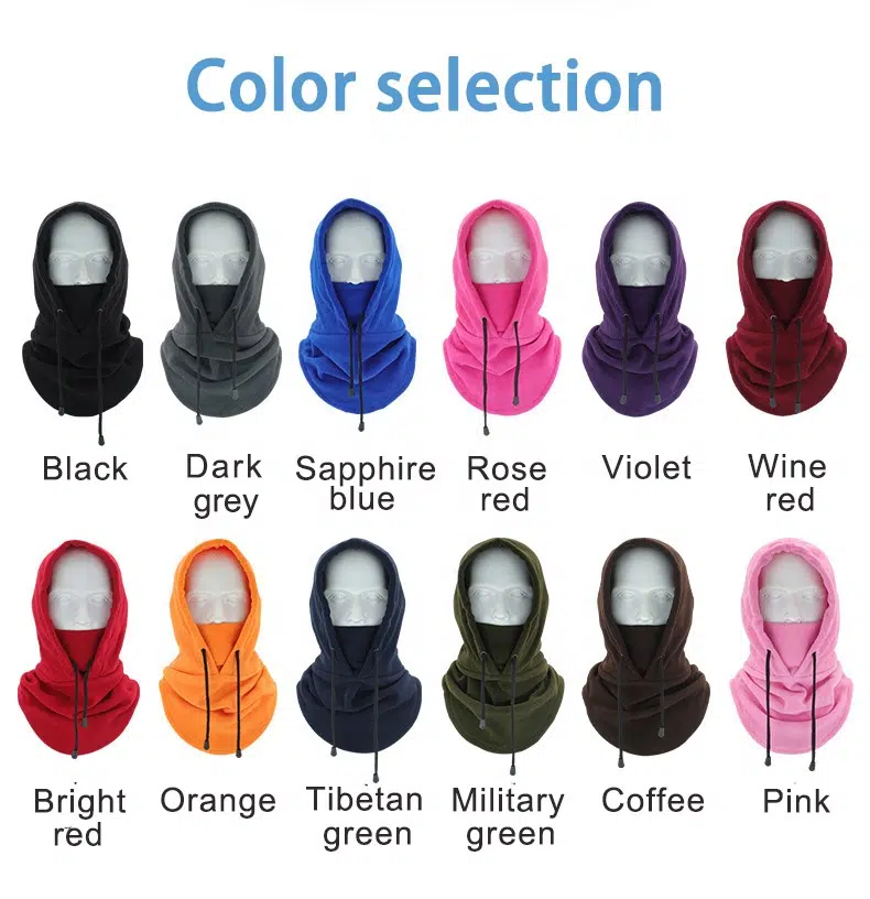 Thermische Polyester-Fleece-Kapuze im Hoodie-Stil für Outdoor-Sportarten