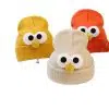 Simpatico cappello invernale in maglia acrilica stile Y2K con uccellino per bambini