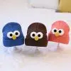 Simpatico cappello invernale in maglia acrilica stile Y2K con uccellino per bambini