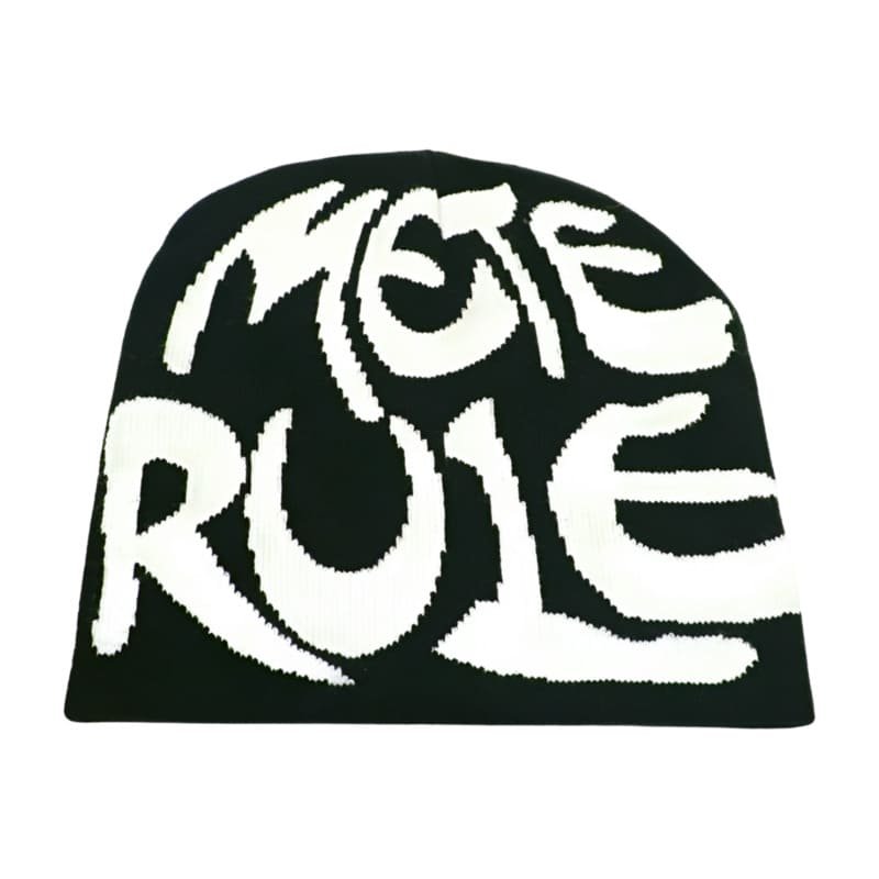 Custom Acrylic Cuffless Embroidery Beanie With Custom Logo