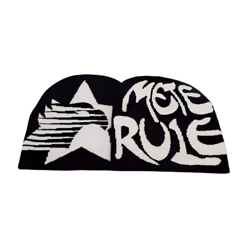 Custom Acrylic Cuffless Embroidery Beanie With Custom Logo