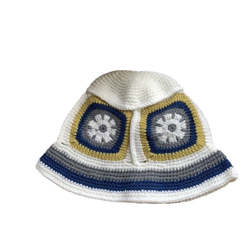 Custom Acrylic Multi-Color Knit Summer Crochet Bucket Hat