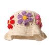 Custom Acrylic 3D Embroidery Casual Knit Bucket Hat for Women