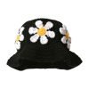 Custom Acrylic 3D Embroidery Casual Knit Bucket Hat for Women