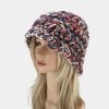 Custom Fashion Women's Colorful Polyester Knitted Foldable Floppy Crochet Bucket Hat