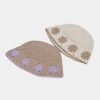 Women's Polyester Trendy Flower Korean Style  Retro Casual Knitted Fisherman Hat