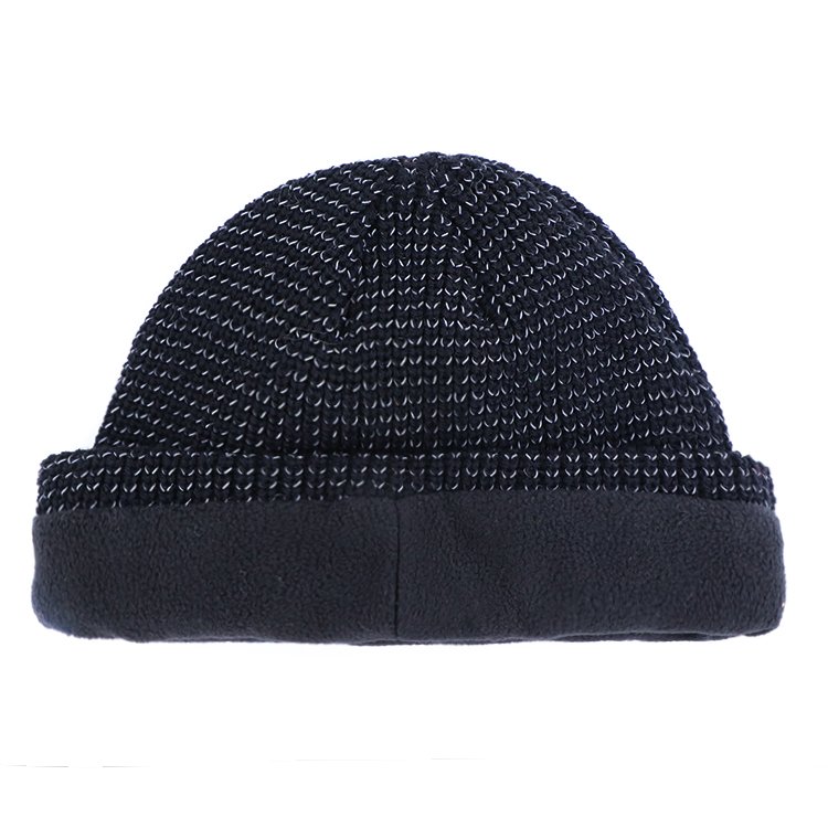Custom Acrylic Reversible Cuffless Fleece Beanie