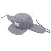 Custom Melton Wool 6 Panel Applique Houndstooth Hat With Ear Flaps