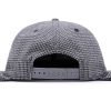 Custom Melton Wool 6 Panel Applique Houndstooth Hat With Ear Flaps