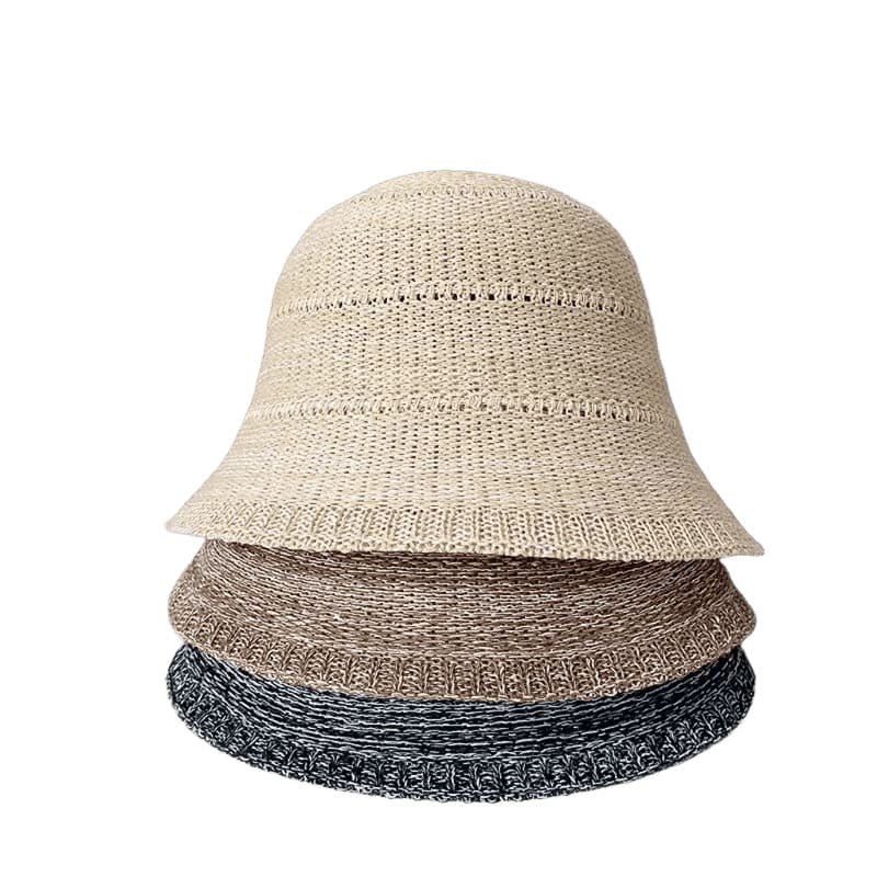Women's New Hollow Knitted Sun Protection Acrylic Fisherman Hat