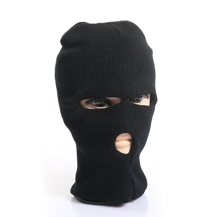 masque1 OEM Comfortable Embroidery Logo 3 Hole Acrylic Ski Mask