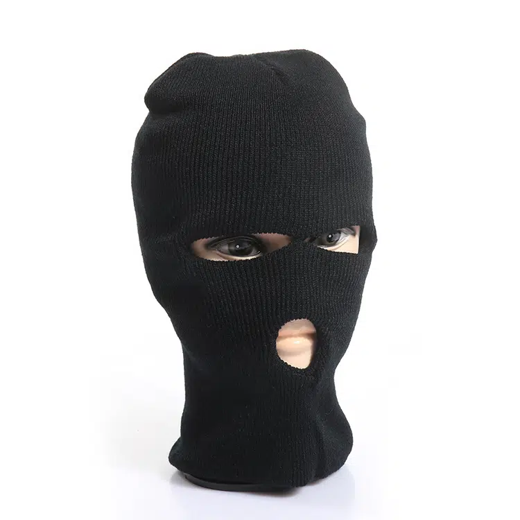 OEM Comfortable Embroidery Logo 3 Hole Acrylic Ski Mask