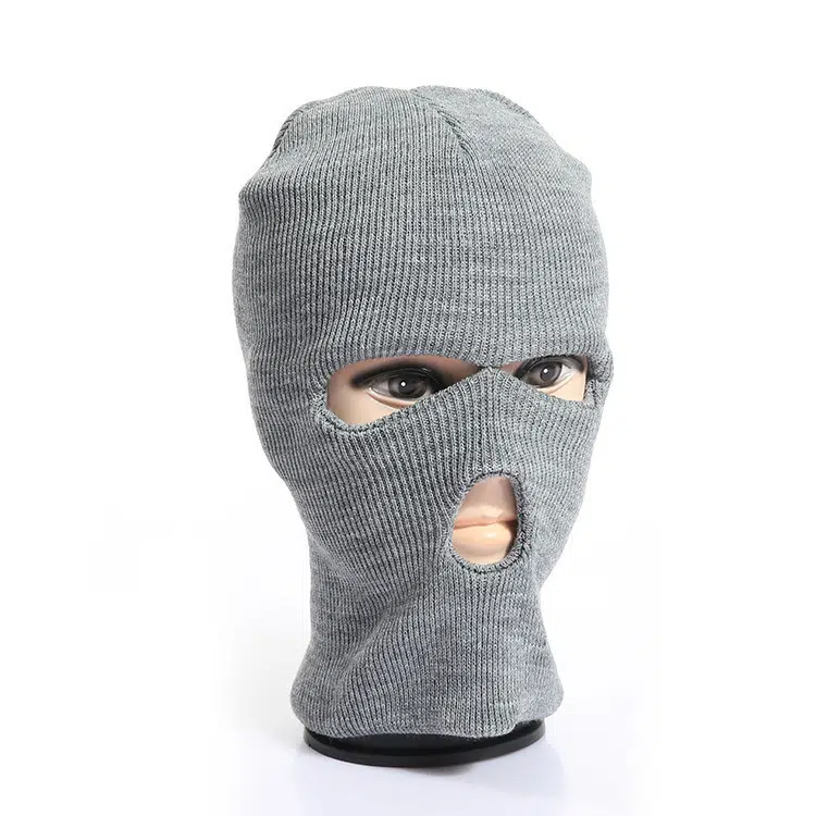 OEM Comfortable Embroidery Logo 3 Hole Acrylic Ski Mask