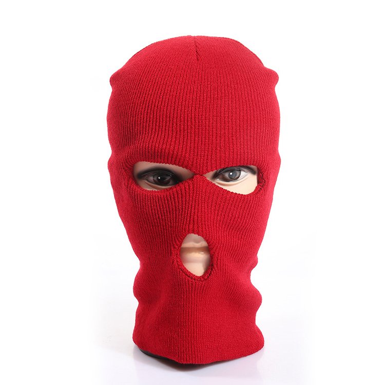 mask4 OEM Comfortable Embroidery Logo 3 Hole Acrylic Ski Mask