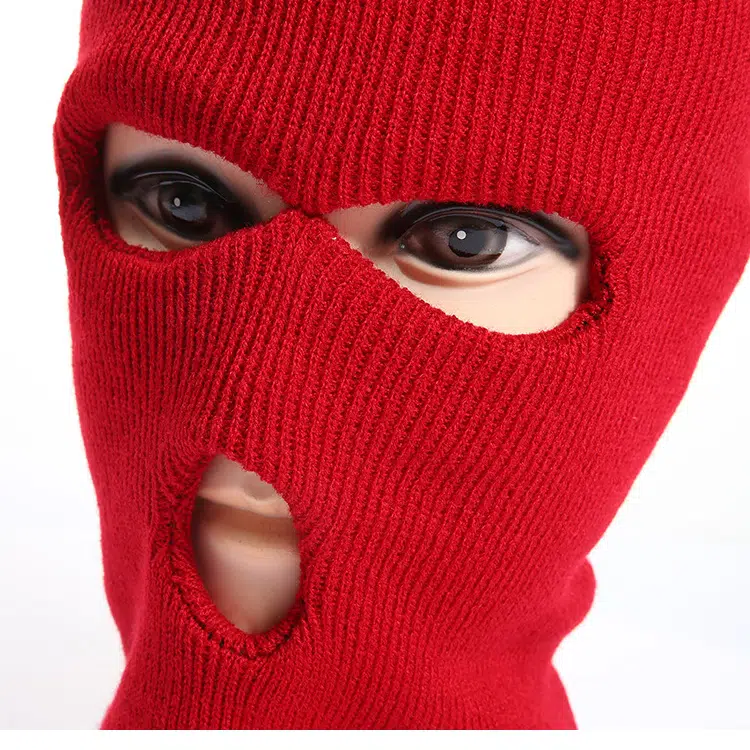 OEM Comfortable Embroidery Logo 3 Hole Acrylic Ski Mask
